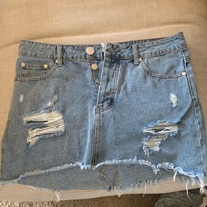 Lily Rain Light Wash Jean Skirt